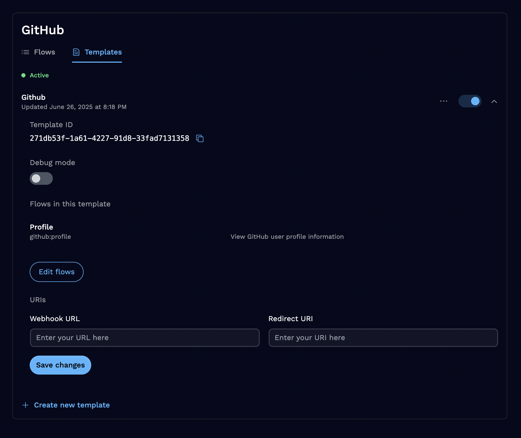 Templates in the UI